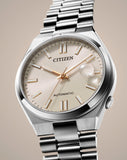 Citizen Tsuyosa Automatic Oatmeal White Dial Silver Steel Strap Watch For Men - NJ0151-88W Authentic Buy Shop Now