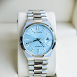 Citizen Tsuyosa Automatic Turquoise Dial Silver Steel Strap Watch For Men - NJ0151-88M Authentic Buy Shop Now
