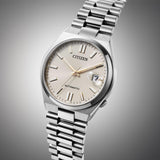 Citizen Tsuyosa Automatic Oatmeal White Dial Silver Steel Strap Watch For Men - NJ0151-88W Authentic Buy Shop Now