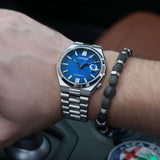 Citizen x Pantone Automatic Blue Dial Silver Steel Strap Watch For Men - NJ0158-89L Authentic Buy Shop Now