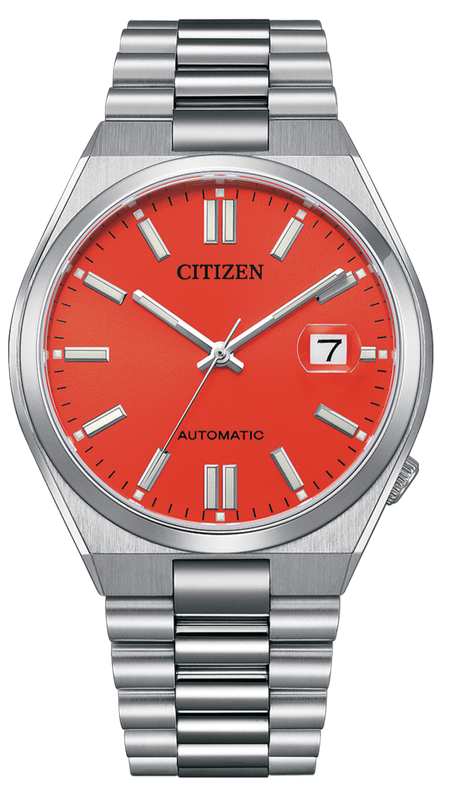 Citizen x Pantone Automatic Blazing Red Dial Silver Steel Strap Watch For Men - NJ0158-89W Authentic Buy Shop Now