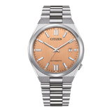 Citizen Tsuyosa Automatic Salmon Orange Dial Silver Steel Strap Watch For Men - NJ0159-86Z Authentic Buy Shop Now