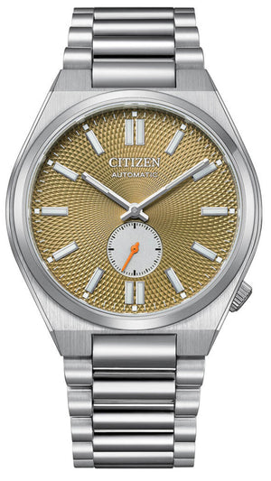 Citizen Tsuyosa Automatic Titanium Yellow Dial Silver Steel Strap Watch For Men - NK5010-51X Authentic Buy Shop Now