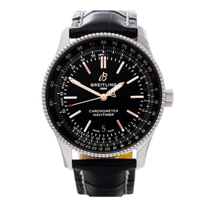 Breitling Automatic 41mm Black Dial Black Leather Strap Watch for Men - A17326241B1P1 Authentic Buy Shop Now