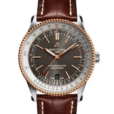 Breitling Navitimer Automatic 41 Grey Dial Brown Leather Strap Watch for Men - U17326121M1P1 Authentic Buy Shop Now
