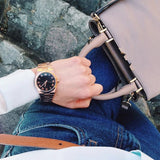 Michael Kors Channing Black Dial Rose Gold Steel Strap Watch For Women - MK5937 Authentic Buy Shop Now