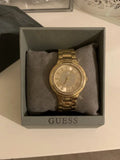 Guess Madison Diamonds Gold Dial Gold Steel Strap Watch for Women - W0637L2 Authentic Buy Shop Now