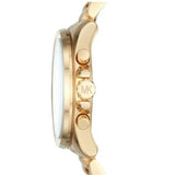 Michael Kors Brecken Chronograph Gold Dial Gold Steel Strap Watch For Women - MK6366 Authentic Buy Shop Now