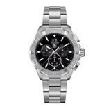 Tag Heuer Aquaracer Chronograph Black Dial Silver Steel Strap Watch for Men - CAY1110.BA0927 Authentic Buy Shop Now