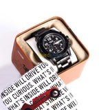 Fossil Machine Chronograph Black Dial Black Steel Strap Watch for Men - FS4927 Authentic Buy Shop Now