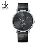Calvin Klein Accent Black Dial Black Leather Strap Watch for Men - K2Y211C3 Authentic Buy Shop Now