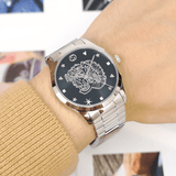 Gucci G Timeless Diamonds Black Dial Silver Steel Strap Watch For Women - YA1264125 Authentic Buy Shop Now