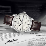 Mido Multifort Automatic Silver Dial Black Leather Strap Watch For Men - M005.430.16.031.80 Authentic Buy Shop Now