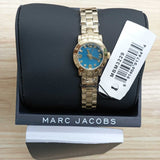 Marc Jacobs Amy Dinky Blue Dial Gold Steel Strap Watch for Women - MBM3229 Authentic Buy Shop Now