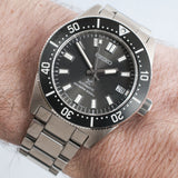 Seiko Prospex 1965 Modern Re Interpretation Automatic Black Dial Silver Steel Strap Watch For Men - SPB143J1 Authentic Buy Shop Now
