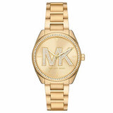 Michael Kors Janelle Quartz Gold Dial Gold Steel Strap Watch For Women - MK7381 Authentic Buy Shop Now