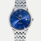 Omega De Ville Prestige Co-Axial Orbis Blue Dial Silver Steel Strap Watch for Men - 424.10.40.20.03.001 Authentic Buy Shop Now