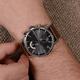 Tommy Hilfiger Kane Grey Dial Brown Leather Strap Watch for Men - 1710398 Authentic Buy Shop Now