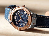 Guess Jet Setter Analog Blue Dial Blue Denim Strap Watch For Women - W0289L1 Authentic Buy Shop Now