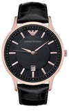 Emporio Armani Classic Black Dial Black Leather Strap Watch For Women - AR9022 Authentic Buy Shop Now