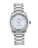 Omega Seamaster Aqua Terra Quartz Diamonds Mother of Pearl Dial Silver Steel Strap Watch for Women - 220.10.28.60.55.001 Authentic Buy Shop Now