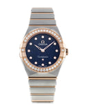 Omega Constellation Quartz Diamonds Blue Dial Two Tone Steel Strap Watch for Women - 131.25.25.60.53.002 Authentic Buy Shop Now