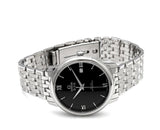 Omega De Ville Prestige Co-Axial Black Dial Silver Steel Strap Watch for Men - 424.10.40.20.01.001 Authentic Buy Shop Now