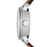 Fossil Boyfriend Automatic Skeleton Silver Dial Brown Leather Strap Watch for Women - ME3109 Authentic Buy Shop Now