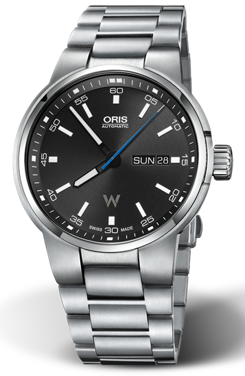 Oris Williams Day Date Black Dial Silver Steel Strap Watch for Men - 0173577404154-0782450S Authentic Buy Shop Now