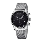 Calvin Klein City Chronograph Black Dial Silver Mesh Bracelet Watch for Men - K2G27121 Authentic Buy Shop Now