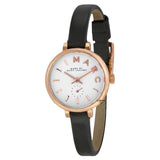 Marc Jacobs Sally White Dial Black Leather Strap Watch for Women - MBM1352 Authentic Buy Shop Now