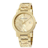 Burberry The City Gold Dial Gold Steel Strap Watch for Men - BU9038 Authentic Buy Shop Now