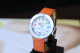 Breitling Superocean Heritage '57 Pastel Paradise White Dial Orange Leather Watch for Women - A10340A11A1X1 Authentic Buy Shop Now