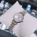 Emporio Armani Gianni T Bar Quartz Silver Dial Silver Steel Strap Watch For Women - AR1935 Authentic Buy Shop Now