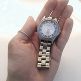 Marc Jacobs Henry Transparent Silver Dial Silver Steel Strap Watch for Women - MBM3337 Authentic Buy Shop Now