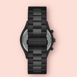 Michael Kors Slim Runway Chronograph Black Dial Black Steel Strap Watch For Men - MK8919 Authentic Buy Shop Now