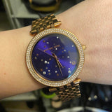 Michael Kors Darci Blue Dial Rose Gold Steel Strap Watch for Women - MK3728 Authentic Buy Shop Now