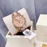 Michael Kors Ritz Chronograph Mother of Pearl White Dial Two Tone Steel Strap Watch For Women - MK6769 Authentic Buy Shop Now