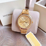 Michael Kors Nia Quartz Gold Dial Gold Steel Strap Watch For Women - MK3989 Authentic Buy Shop Now