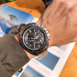 Hugo Boss Driver Chronograph Black Dial Silver Steel Strap Watch For Men - 1513080 Authentic Buy Shop Now