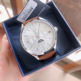 Tommy Hilfiger Oliver Quartz White Dial Brown Leather Strap Watch for Men - 1791304 Authentic Buy Shop Now