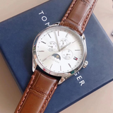 Tommy Hilfiger Oliver Quartz White Dial Brown Leather Strap Watch for Men - 1791304 Authentic Buy Shop Now