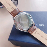 Tommy Hilfiger Oliver Quartz White Dial Brown Leather Strap Watch for Men - 1791304 Authentic Buy Shop Now