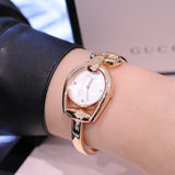 Gucci Horsebit Collection Diamonds Mother of Pearl Dial Rose Gold Steel Strap Watch For Women - YA139508 Authentic Buy Shop Now