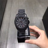 Emporio Armani Sportivo Chronograph Black Dial Black Silicone Strap Watch For Men - AR6092 Authentic Buy Shop Now