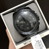 Michael Kors Brecken Chronograph Black Dial Black Steel Strap Watch For Men - MK8482 Authentic Buy Shop Now