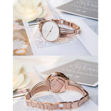 Calvin Klein Drift White Dial Rose Gold Steel Strap Watch for Women - K6S2N616 Authentic Buy Shop Now