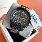 Michael Kors Brecken Chronograph Black Dial Black Steel Strap Watch For Men - MK8858 Authentic Buy Shop Now