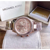 Michael Kors Ritz Chronograph Brown Dial Brown Steel Strap Watch For Women - MK6529 Authentic Buy Shop Now