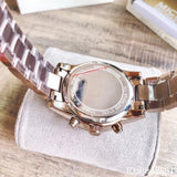 Michael Kors Ritz Chronograph Brown Dial Brown Steel Strap Watch For Women - MK6529 Authentic Buy Shop Now